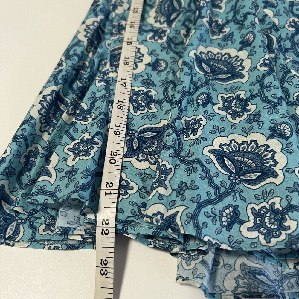 NEW RHODE Sz XS Ozzie Mini Dress One Shoulder Aqua Lotus Floral - Picture 8 of 10